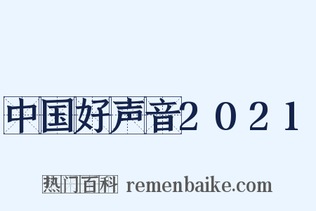 中国好声音2021是什么意思的图片